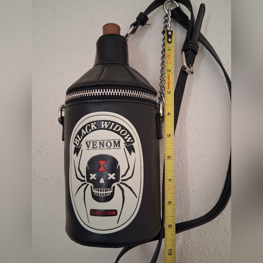 Mad Engine Black Widow Venom Bottle Crossbody Purse - Picture 5 of 9